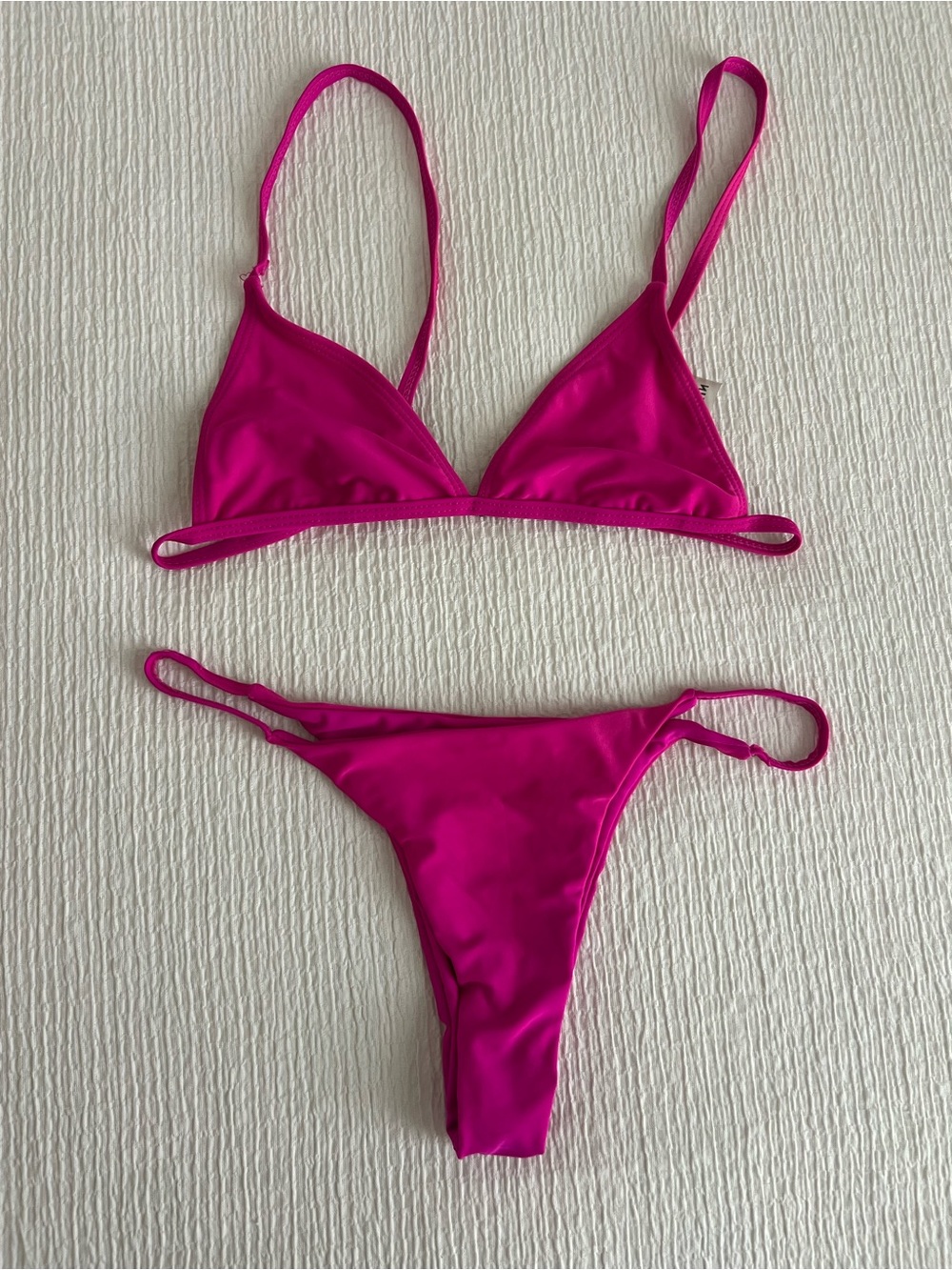 [SHEIN] Women’s Hot Pink Triangle Bikini Set - Classic Two-Piece Swimwear